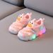 Summer Single Net Children's Toddler Shoes LED Flashing Light 1 3 Years Old Baby Sports Shoes Soft Sole Non Slip Girls Casual_viptrois.com
