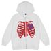 Y2K Gothic Skull Sweatshirt Oversized Hoodie Autumn Zipper Jacket Top Men's 90s_viptrois.com