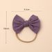 Cross-border European and American children's hair accessories baby fine hair band knitted pit stripe bow hair band baby headband wholesale_viptrois.com