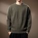 High-End Light Twist Stitching Round Neck Men's Autumn And Winter New Loose Warm Japanese Style Long-Sleeved_viptrois.com