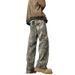 Couple Pants, American High Street Washed Distressed Tie Dye Jeans, Men's Spring And Summer Straight Leg Micro Flared_viptrois.com