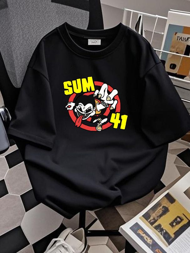 Rare SUM 41 Band Black Size S To 5XL Cotton T Shirt M1519 Casual Fashion Top For Everyday Wear Stylish Homme Versatile Streetwear Summer Stretched_viptrois.com