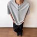 Men's Henley Neck Short Sleeve T-Shirt - Summer Waffle Knit Relaxed Fit Polo Shirt In Light Grey - Casual Streetwear For Teens & Young Adults_viptrois.com