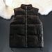 Unisex Suede Collar Vest, Casual Open-Front Sleeveless Jacket For Men & Women, Trendy Layering Piece For Spring & Fall_viptrois.com