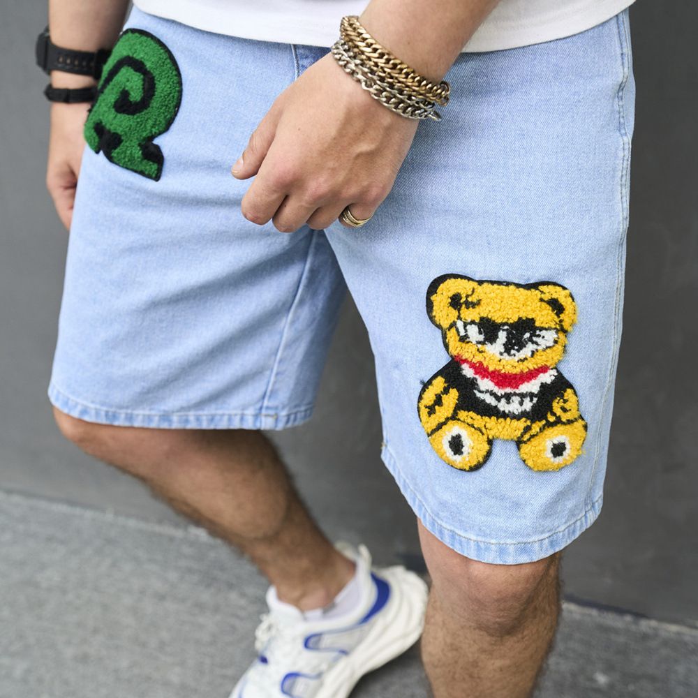 Men's Clothing New Retro Casual Jeans Men's Loose Shorts Five Quarter Pants_viptrois.com