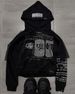 Men's Clothing Design Gothic Rock Hooded Sweatshirt Long Sleeved Top Pullover Hoodie_viptrois.com