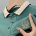 Summer New Lel Ice Silk Thin Polo Shirt Men's Trendy Collar Short-sleeved T-shirt Casual Embroidered Top_viptrois.com
