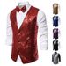 Men's Stage Costumes, Sequins, Vests, Photography Studios, Hosts, Singers, Emcees, Vests_viptrois.com