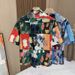Dopamine Summer Vintage Oil Painting Graffiti Niche Lazy Wind Ins Casual Versatile Art Sense Short Sleeve Shirt Tide_viptrois.com