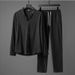 Men's Clothing Casual Sports Suit For Trendy Men Chinese Style Tang Suit Long Sleeved T Shirt Large Size Breathable V Neck Shirt Two Piece Set_viptrois.com
