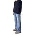 JBY American Retro Light Blue Washed Distressed Vintage517 Style Flared Cleanfit Jeans For Men_viptrois.com