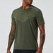 Men's Clothing Short Sleeved T Shirt Men's Sports Ice Silk Fitness Quick Drying Clothes Summer Leisure Round Neck Loose Large Size Running Clothes_viptrois.com