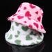 Korean style sweet love fisherman hat for women autumn and winter all match warm ear protection big head basin hat plush bucket hat_viptrois.com