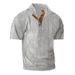 Cross-border Spring And Autumn European Size Men's Outdoor Casual Stand Collar Short Sleeve Corduroy Knit_viptrois.com