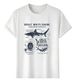 2026 Tshirt Muscle Freaks White Shark Diagram Style_viptrois.com