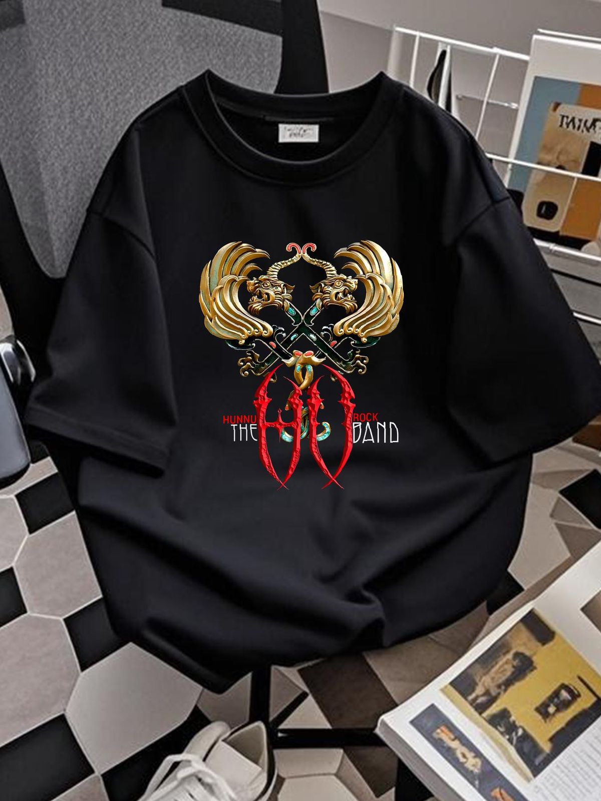 New The HU Mongolian Folk Rock Band Hunnu Rock Classic Black T-Shirt Size L-2XL Homme Soft Streetwear Fashion Top For Everyday Wear Casual Graphic_viptrois.com