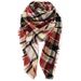 Unisex Autumn and winter 48 plaid square scarf shawls_viptrois.com