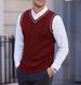 Men's Clothing Men's Waistcoat Knitted Vest Sleeveless Casual Large Size Men's Clothing Foreign Trade Style V Neck Thickened Vest Bottoming Shirt_viptrois.com