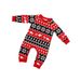 Christmas deer letter stripes Christmas family dress printed home wear pajamas_viptrois.com