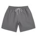 New Men's Quick Drying Swim Trunks Solid Color Casual Beach Shorts Four Point Lined Design_viptrois.com