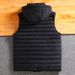 Men's Lightweight Detachable Hood Vest - Slim Fit Polyester Puffer Jacket For Casual Winter Wear (Black/Red/Khaki, L-7xl)_viptrois.com