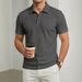 Men's Slim-Fit Polo Shirt – Breathable Jacquard Knit For Business Casual & Summer Wear (White/Navy/Coffee/Gray/Black, S-Xxxl)_viptrois.com