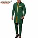 Men's clothing African ethnic solid color cotton men's casual jacket + pants_viptrois.com