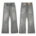 Men's Clothing American High Street Autumn New Washed Bamboo Cotton Jeans Loose Flared Distressed Wide Leg Pants_viptrois.com