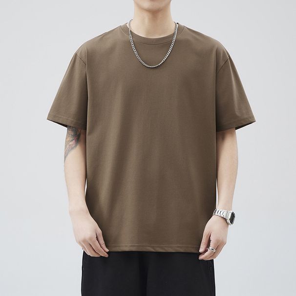 Trendy Men's Short Summer, Loose And Versatile, Half Sleeved T-shirt With White Base Shirt For Men_viptrois.com