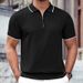 Men's Clothing Summer New Zipper Knit Casual Business Polo Shirt Men SY0043_viptrois.com
