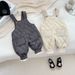 Baby clothing Baby overalls Autumn and winter quilted thick pants for boys and girls baby warm jumpsuits warm winter clothes_viptrois.com