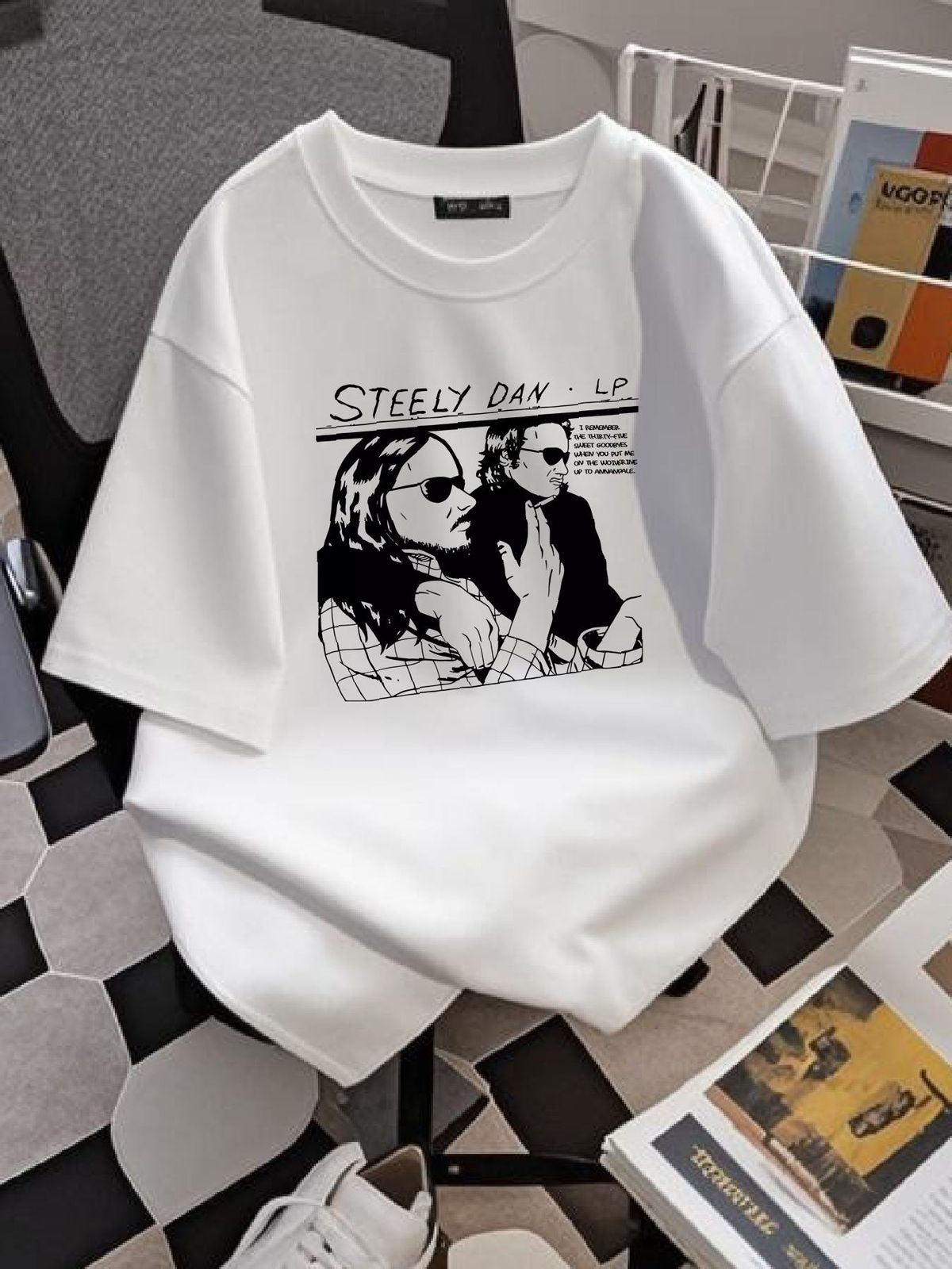 Steely Dan Shirt Vintage Graphic Full Sizes Short Sleeve TT7524 Casual Top For Everyday Wear Designer Clothes Summer Soft Streetwear Comfortable_viptrois.com