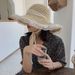 Women's Straw Hat Style Versatile Japanese Summer Thin Breathable Lace Lace Hollow Small Fresh Windproof Rope_viptrois.com