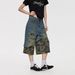 Loom European And Hip-Hop American Retro Cool Patchwork Jeans Men Street Style Personality Versatile Casual Camouflage_viptrois.com