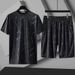 Men's Clothing Summer youth sports suit ice silk quick drying shorts short sleeved sportswear suit summer men's running quick drying breathable_viptrois.com