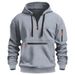 New Men's Sweater Popular Hooded Zipper Casual Fleece Sweater_viptrois.com