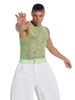 Men's Clothing Mesh Rhinestone Sexy Fishnet See Through Vest Party Nightclub Flash Diamond Top_viptrois.com