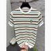 Men's Clothing Summer New Short Sleeved T Shirt Youth Trend Striped Ice Silk Half Sleeved Top Round Neck Thin Polo Shirt T Shirt_viptrois.com