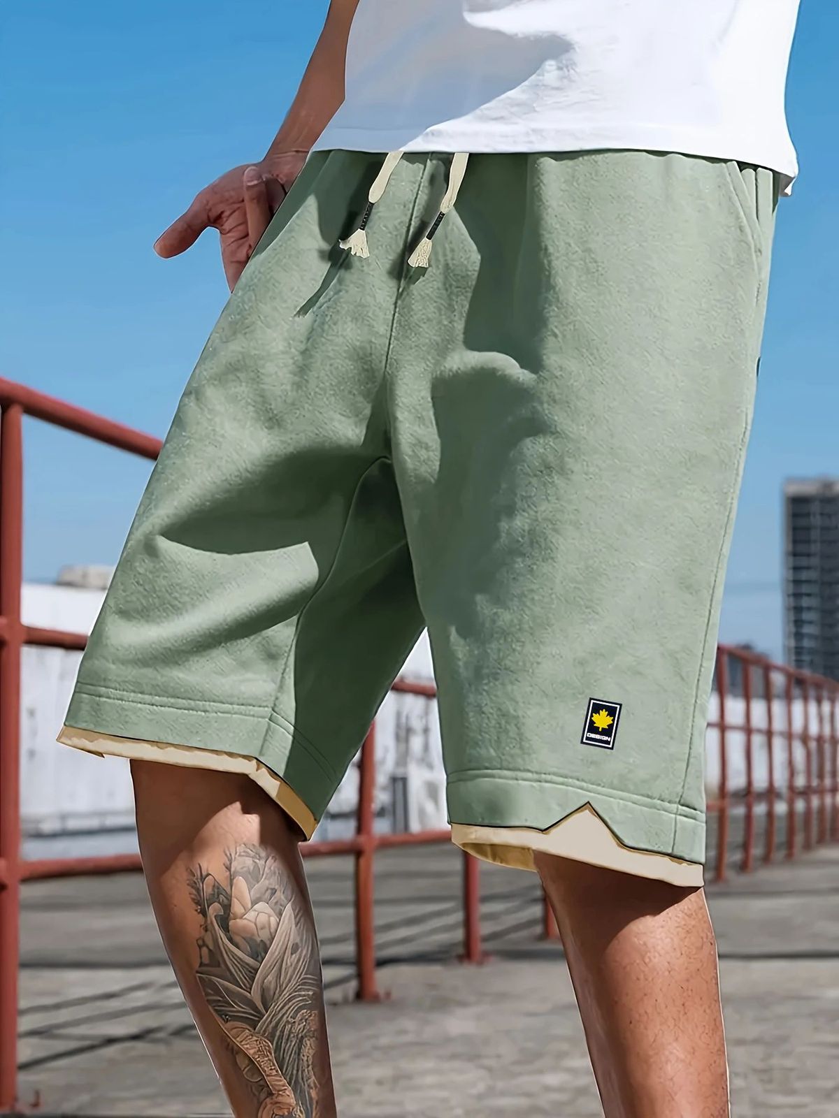 Men's Clothing Casual Two Piece Shorts Sports Casual Trend Shorts_viptrois.com