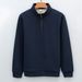 K Velvet Half Zip Hoodie, Loose Sweater, Long Sleeved, No Perm, Warm Men's Clothing_viptrois.com