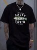 Salty Crew Mens Shirt XL Black Fishing Short Sleeve 100% Cotton Big Graphic Unisex Stylish Breathable Soft Streetwear Casual Fashion Stretched_viptrois.com