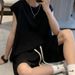 Casual Men's Sleeveless Vest Summer Thin Trendy Top Solid Color Versatile Sports Loose Two-Piece Set_viptrois.com