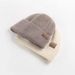 Women's Hats Winter New Patch Knitted Wool Hat For Women Simple Fashion Pullover Cold Hat Thick Warm Ear Protection Hat_viptrois.com