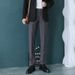 Men's Casual Long Trousers Straight Leg Black Suit Pants High End Minimalist Style Dress Pants for Spring And Autumn_viptrois.com