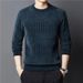 Men's Plush Velvet Chenille Sweater – Winter Thermal Knit Pullover With Luxurious Texture, Soft Fleece-Lined Interior_viptrois.com