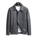 Men's Clothing Autumn New Suede Jacket Men's Autumn American Retro Shirt Coat Trendy Lapel Men's Leather Jacket_viptrois.com