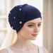 New Milk Silk Braid Diamond Snail Hat Muslim Hat Baotou Hat_viptrois.com