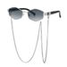 2025 New Fashion Chain Sunglasses Women's Irregular Frame Premium Sunglasses Women's Korean Edition Sunglasses Wholesale Sunglasses_viptrois.com