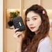 Women's New Quilted Clutch Wallet - Stylish Pom Pom Coin Purse For Women (Diamond Embroidery & Detachable Strap)_viptrois.com