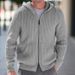 Loom 2025 Autumn Winter New Men's Sweater Hooded Long Sleeve Knitted Jacket Cross-Border Europe And America Cardigan_viptrois.com